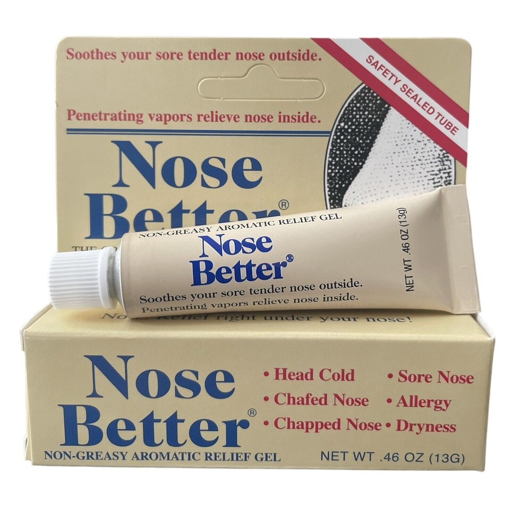 Nose Better Non Greasy Aromatic Relief Nasal Gel 0.46 Oz EXP 8/24